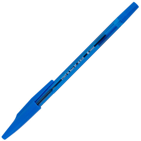 Ручка шариковая STAFF "Basic BP-66 BLUE", СИНЯЯ, корпус синий, узел 1 Ручка шариковая STAFF "Basic BP-66 BLUE", СИНЯЯ, корпус синий, узел 1