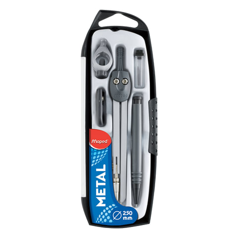 Готовальня MAPED (Франция) "Start", 5 предметов, ударопрочный пенал с Готовальня MAPED (Франция) "Start", 5 предметов, ударопрочный пенал с