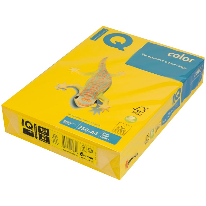 Бумага "IQ Color intensive" А4, 160г/м2, 250л. (ярко-жёлтый): IG50 Бумага "IQ Color intensive" А4, 160г/м2, 250л. (ярко-жёлтый): IG50