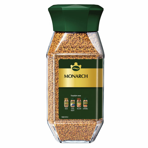 Кофе растворимый JACOBS "Monarch", сублимированный, 190 г, стеклянная