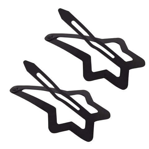 Заколки для волос НАБОР 2 шт., 5,5 см, клик-клак, soft touch, чёрный, MONTE VITA Заколки для волос НАБОР 2 шт., 5,5 см, клик-клак, soft touch, чёрный, MONTE VITA