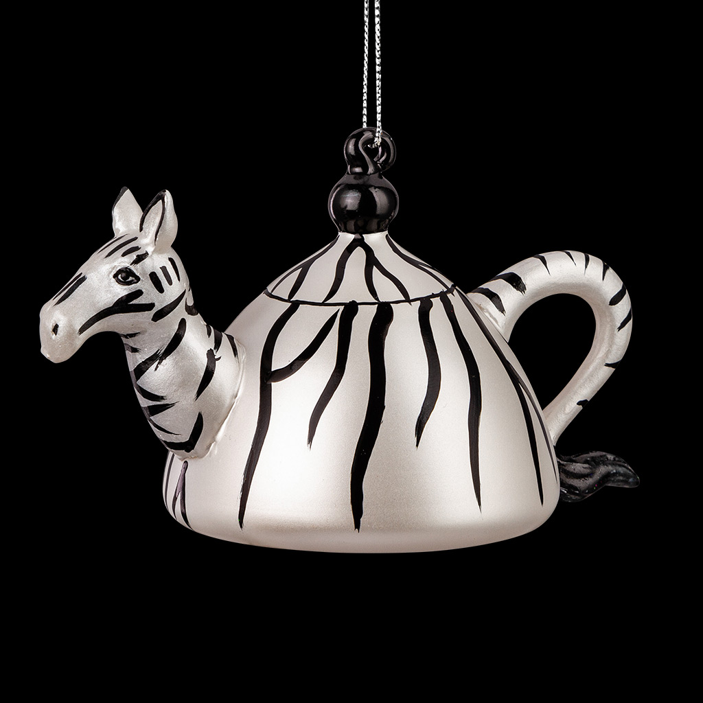 Украшение ErichKrause Decor Зебра-чайничек 12см, стекло Украшение ErichKrause Decor Зебра-чайничек 12см, стекло