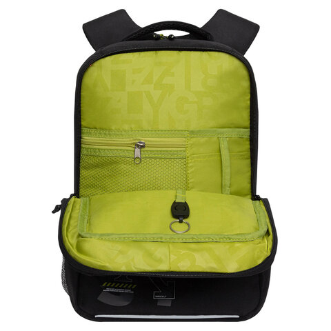 Рюкзак GRIZZLY школьный, анатомическая спинка, 2 отделения, для мальчиков,