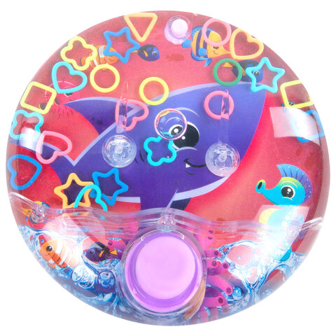 Водная игра ПОДВОДНЫЙ МИР, 10х10 см, колечки, ассорти, 4 вида, JOLLY JOT (ДЖОЛЛИ