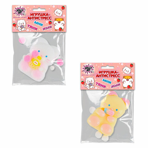 Игрушка-антистресс "КОШЕЧКА", 9х6 см, ассорти 2 вида, дисплей, JOLLY