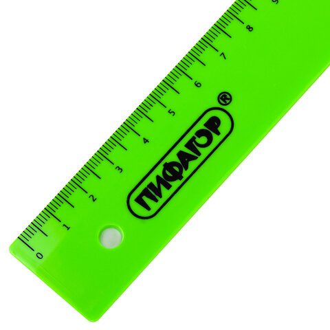Линейки пластиковые 15, 20, 25, 30 см неоновые, ПИФАГОР, НАБОР 4 шт.,