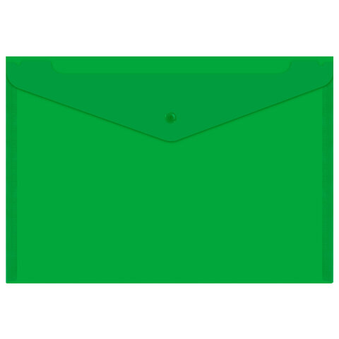 Папка-конверт с кнопкой прозрачная А4 BRAUBERG UNIVERSAL, до 100 листов,