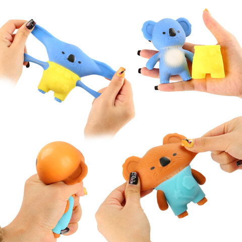 Игрушка-антистресс "ЖИВОТНЫЕ В КОСТЮМЧИКЕ", ассорти 6 видов, дисплей,