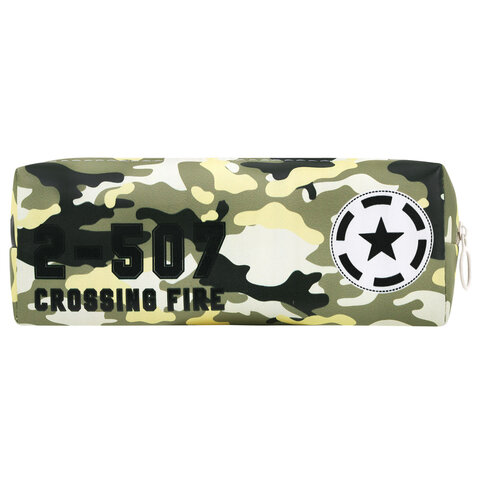 Пенал мягкий ПИФАГОР, 1 отделение, ПВХ, ассорти "Camouflage", 20х7х4