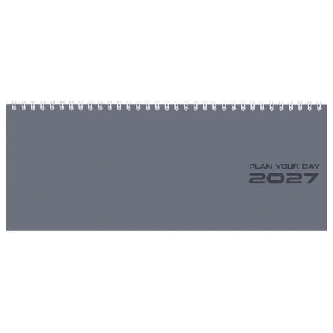 Планинг датированный 2027 285х112 мм, STAFF, гребень, картонная обложка, 64 Планинг датированный 2027 285х112 мм, STAFF, гребень, картонная обложка, 64