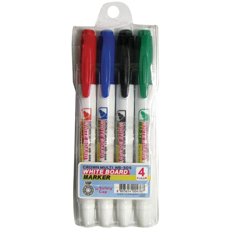 Набор маркеров для магнитных досок "WB-505" 4цв., пулевидный, 2мм, Набор маркеров для магнитных досок "WB-505" 4цв., пулевидный, 2мм,