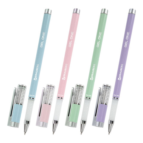 Ручка гелевая BRAUBERG "GEL ONE PASTEL", ЧЕРНАЯ, корпус ассорти, узел Ручка гелевая BRAUBERG "GEL ONE PASTEL", ЧЕРНАЯ, корпус ассорти, узел