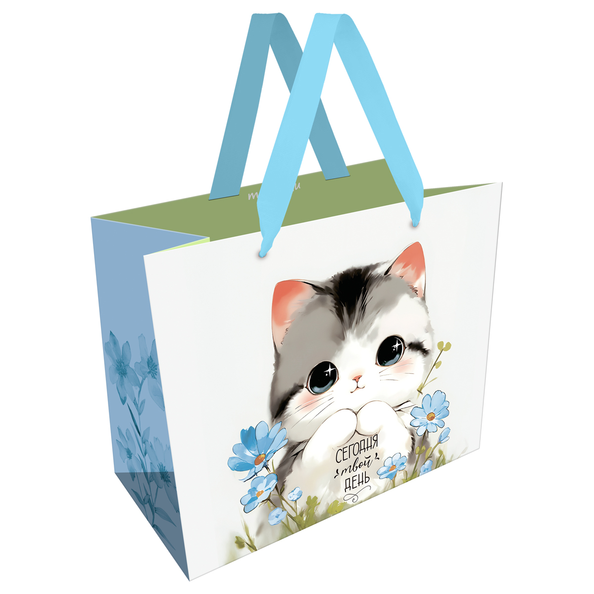 Пакет подарочный 32*26*12см MESHU "Cute kitten", матовая ламинация Пакет подарочный 32*26*12см MESHU "Cute kitten", матовая ламинация
