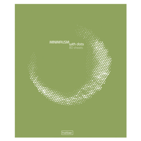 Тетрадь обложка пластик с печатью, А5, 80 л., скоба, линия, HATBER,