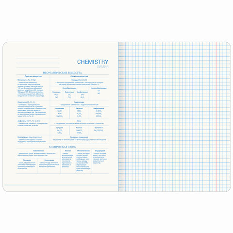 Тетрадь предметная со справочным материалом ORIGINAL 48 л., TWIN лак, ХИМИЯ,