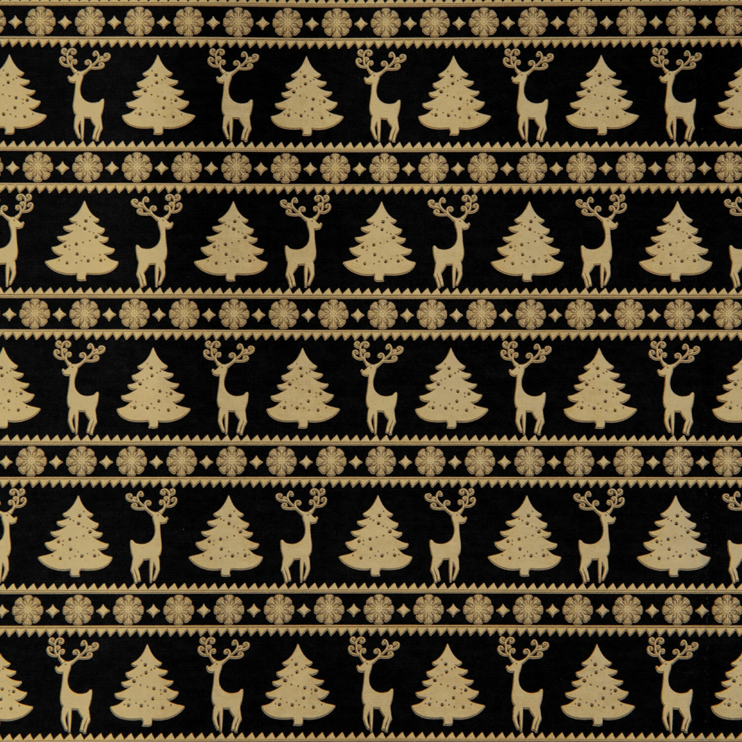 Бумага упаковочная новогодняя "Black&Gold" 70х100 см, 10 дизайнов