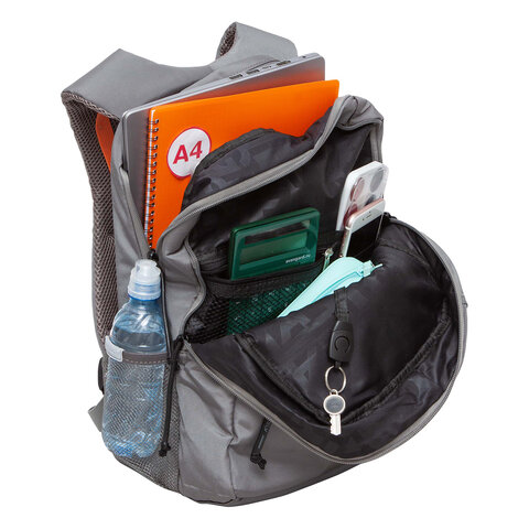 Рюкзак GRIZZLY школьный, анатомическая спинка, 2 отделения, для мальчиков,