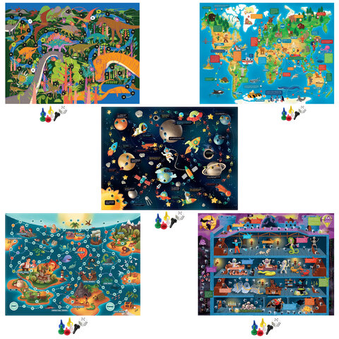 Игра-ходилка настольная, АССОРТИ, 5 сюжетов, 10 КОР Игра-ходилка настольная, АССОРТИ, 5 сюжетов, 10 КОР