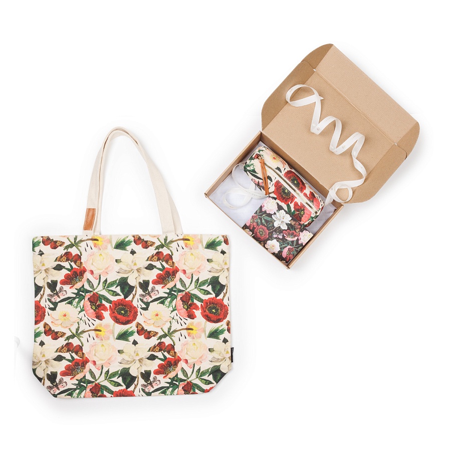 НАБОР ПОДАРОЧНЫЙ "FLORA. ПИОНЫ" (ШОППЕР И КОСМЕТИЧКА S) НАБОР ПОДАРОЧНЫЙ "FLORA. ПИОНЫ" (ШОППЕР И КОСМЕТИЧКА S)