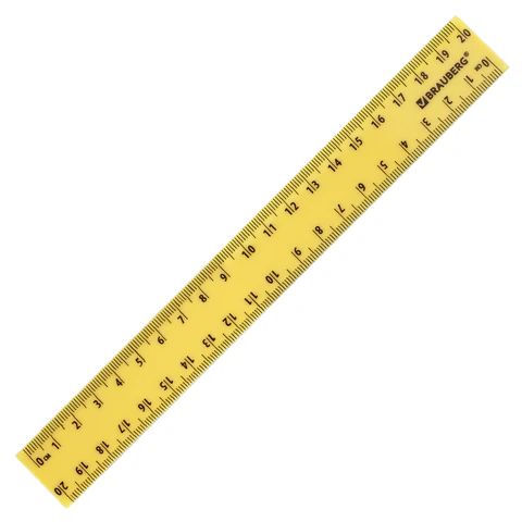 Линейки пластиковые 20 см, пастельные, BRAUBERG, НАБОР 4 штуки, пенал, 210905