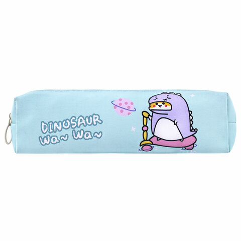 Пенал мягкий ПИФАГОР, 1 отделение, ПВХ, ассорти "Dinos", 20x6х4 см,