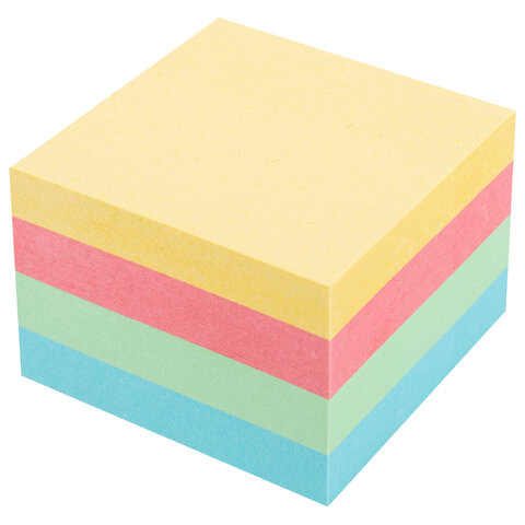 Блок самоклеящийся (стикеры) STAFF STANDARD, ПАСТЕЛЬНЫЙ 51х51 мм, 4 цвета, 400 Блок самоклеящийся (стикеры) STAFF STANDARD, ПАСТЕЛЬНЫЙ 51х51 мм, 4 цвета, 400