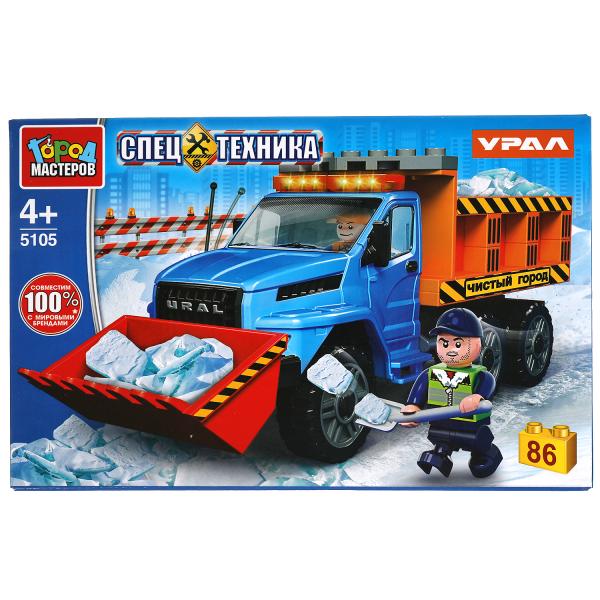 Конструктор УРАЛ некст снегоуборщик, 86 дет. Город мастеров Конструктор УРАЛ некст снегоуборщик, 86 дет. Город мастеров