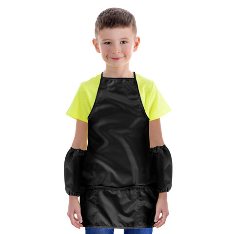 Фартук с нарукавниками для уроков труда ПИФАГОР, 3 кармана, увеличенный размер,