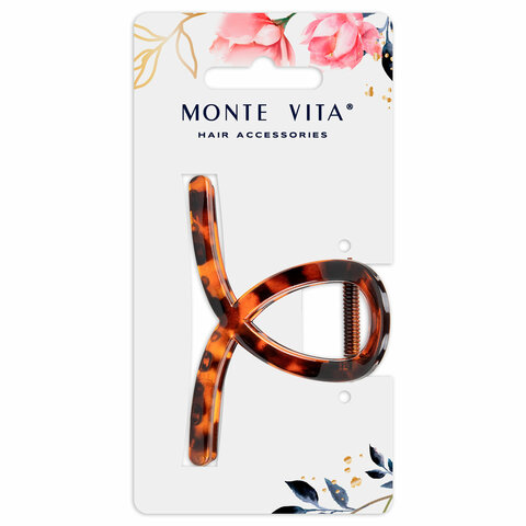 Краб для волос 8 см, глянцевый, черепаховый, MONTE VITA (МОНТЕ ВИТА), 457008 Краб для волос 8 см, глянцевый, черепаховый, MONTE VITA (МОНТЕ ВИТА), 457008