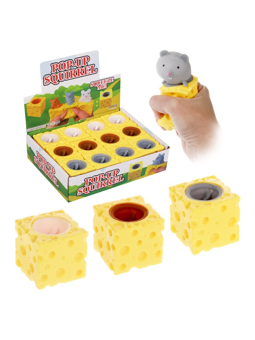 Игрушка-антистресс "Мышка в сыре" в ассортименте, дисплей Игрушка-антистресс "Мышка в сыре" в ассортименте, дисплей