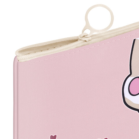 Папка для тетрадей ПИФАГОР А4, 1 отделение, ПВХ, на молнии, ассорти,