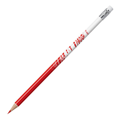 Карандаши цветные стираемые с резинкой 12 ЦВЕТОВ BIC "Kids Evolution