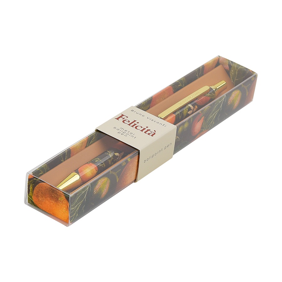 РУЧКА МЕТАЛЛИЧЕСКАЯ "FLORA.PARADISE. ORANGES" ШАРИКОВАЯ, 0,7 ММ, РУЧКА МЕТАЛЛИЧЕСКАЯ "FLORA.PARADISE. ORANGES" ШАРИКОВАЯ, 0,7 ММ,