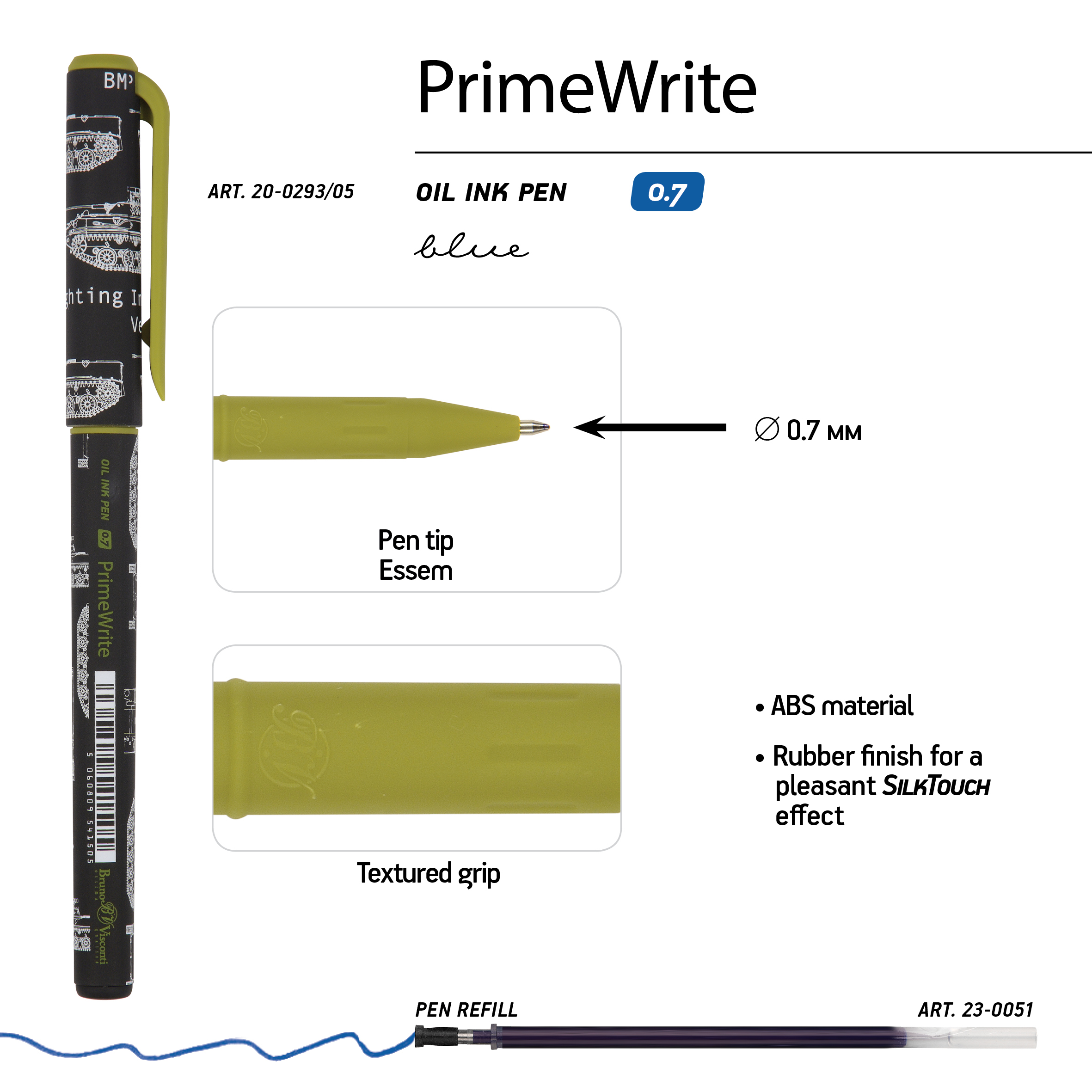 РУЧКА "PrimeWrite. Чертежи. Танк" С ЧЕРНИЛАМИ НА МАСЛЯНОЙ ОСНОВЕ, 0.7 РУЧКА "PrimeWrite. Чертежи. Танк" С ЧЕРНИЛАМИ НА МАСЛЯНОЙ ОСНОВЕ, 0.7