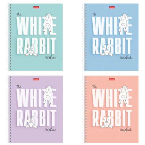 Тетрадь А5, 48 л., HATBER гребень, клетка, обложка картон, "Следуй за белым Тетрадь А5, 48 л., HATBER гребень, клетка, обложка картон, "Следуй за белым