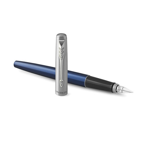 Ручка перьевая PARKER "Jotter Royal Blue CT", корпус синий, детали из