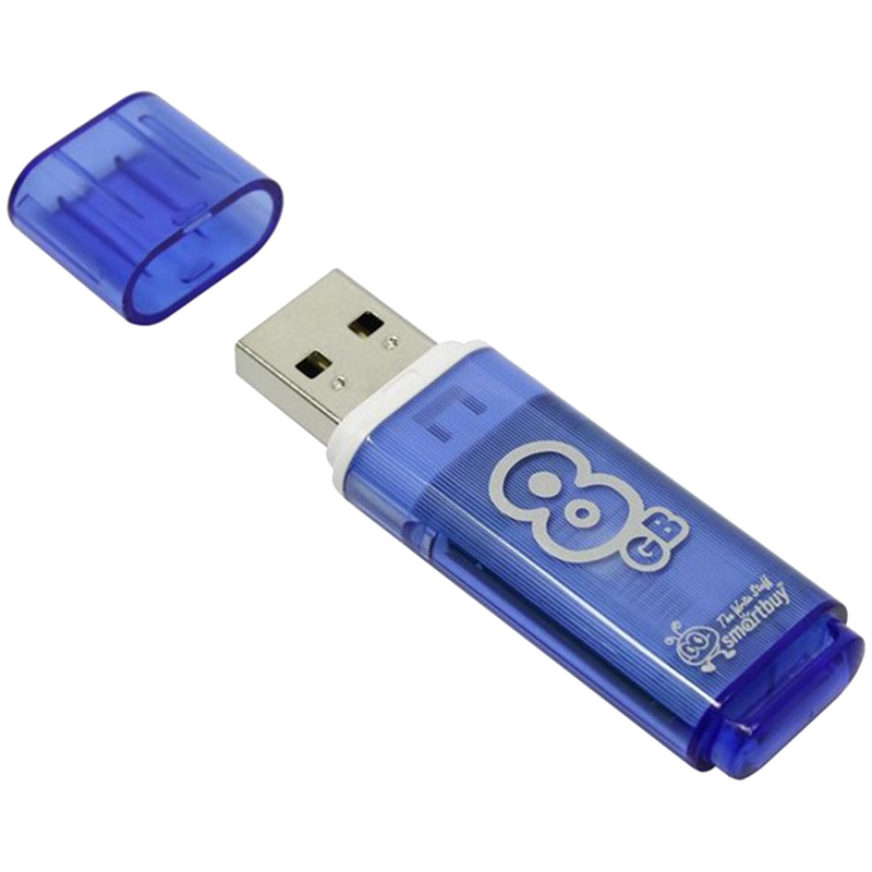 Память Smart Buy USB Flash 8GB Glossy голубой: SB8GBGS-B Память Smart Buy USB Flash 8GB Glossy голубой: SB8GBGS-B