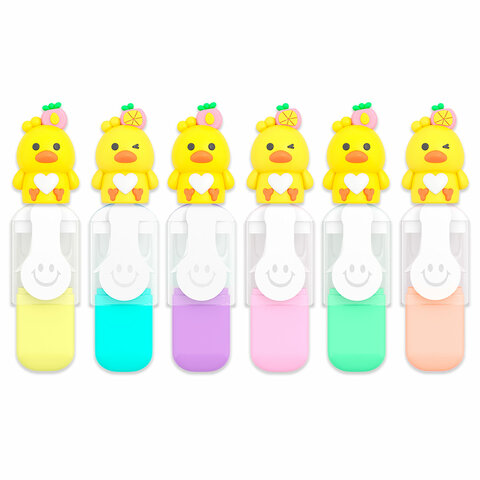 Набор текстовыделителей с топперами 6 ЦВЕТОВ ПАСТЕЛЬ, "НЕЖНЫЕ Набор текстовыделителей с топперами 6 ЦВЕТОВ ПАСТЕЛЬ, "НЕЖНЫЕ