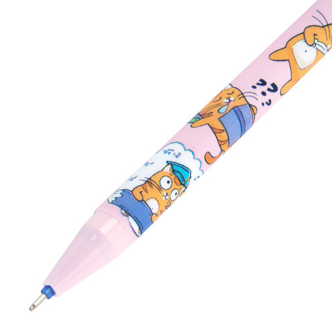 Ручка стираемая гелевая с принтом FUNSTER (ФАНСТЕР) "КОТ-ЭНТУЗИАСТ", Ручка стираемая гелевая с принтом FUNSTER (ФАНСТЕР) "КОТ-ЭНТУЗИАСТ",