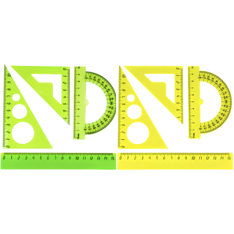 Набор малый: линейка 15см, угольники 10см и 7см, трансп-р 10см,цвет васс. Набор малый: линейка 15см, угольники 10см и 7см, трансп-р 10см,цвет васс.