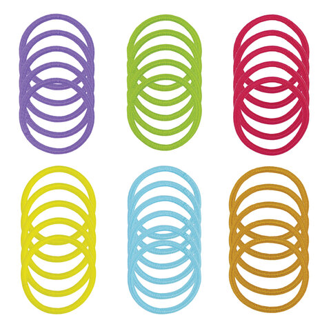 Резинки для волос НАБОР 30 шт., 0,3х9 см, разные цвета, MONTE VITA (МОНТЕ ВИТА),