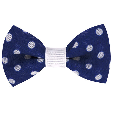 Заколки для волос НАБОР 4 шт., 5х2,5 см, зажим, с бантиком, синий, белый в Заколки для волос НАБОР 4 шт., 5х2,5 см, зажим, с бантиком, синий, белый в