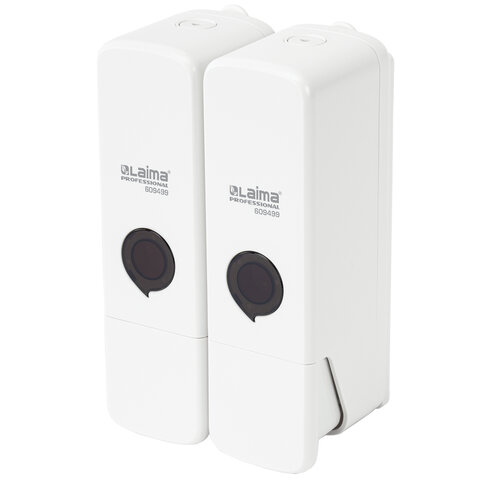 Дозатор двойной 2 х 0,3 л для жидкого мыла/шампуня/геля LAIMA PREMIUM, НАЛИВНОЙ,