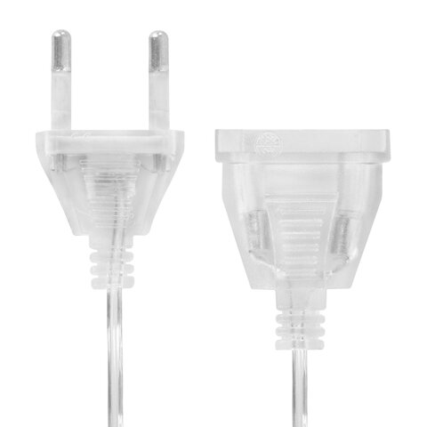 Удлинитель для электрогирлянд 3 м, прозрачный шнур, пакет, ЗОЛОТАЯ СКАЗКА,