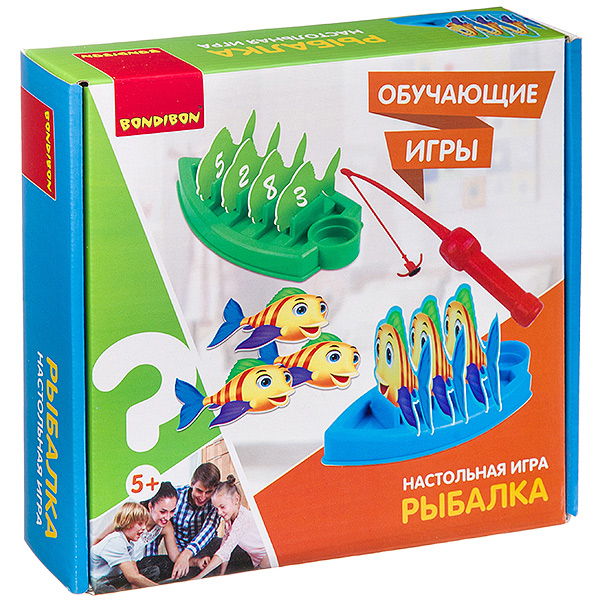 Обучающие игры Bondibon Настольная игра «РЫБАЛКА», BOX 22x21x5.5 Обучающие игры Bondibon Настольная игра «РЫБАЛКА», BOX 22x21x5.5