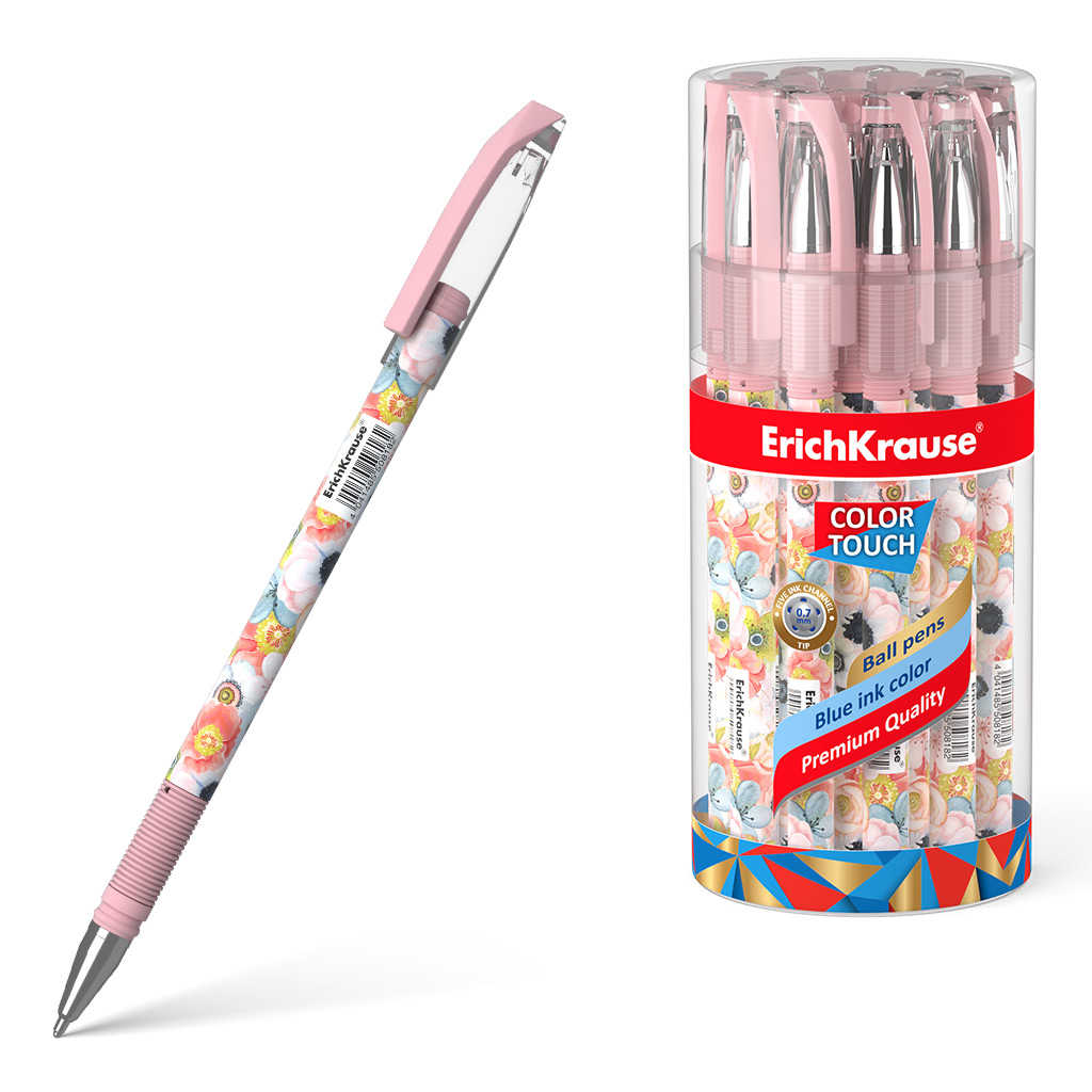 Ручка шариковая ErichKrause ColorTouch Stick Flower Cocktail 0.7, цвет чернил Ручка шариковая ErichKrause ColorTouch Stick Flower Cocktail 0.7, цвет чернил