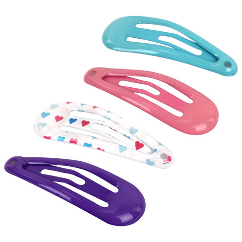 Заколки для волос НАБОР 8 шт., 3 см, клик-клак, глянцевый, разные цвета, MONTE Заколки для волос НАБОР 8 шт., 3 см, клик-клак, глянцевый, разные цвета, MONTE