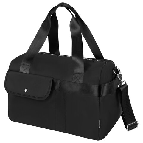 Сумка дорожная HEIKKI HANDY (ХЕЙКИ), карман на молнии, багажная лента, черная, Сумка дорожная HEIKKI HANDY (ХЕЙКИ), карман на молнии, багажная лента, черная,