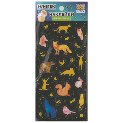 Наклейки декоративные "Black edition", 17,5х9 см, ассорти 6 видов,