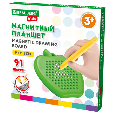 Магнитный планшет MAGPAD MINI для рисования 9х11,5 см, 91 шарик, ассорти,